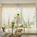 Voilage tulle japonais élégant semi occultant salon chambre