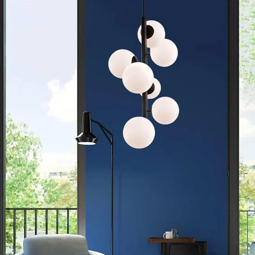 Minimalist Nordic decorative iron and glass ceiling light - vue 4 sur 7