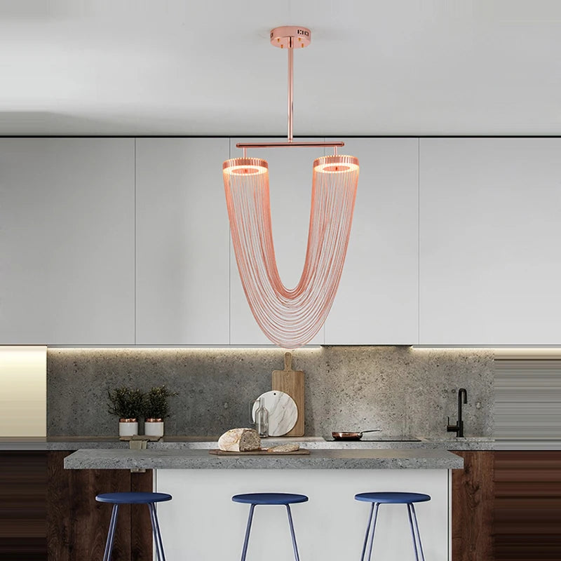 lustre artistique à led design à intensité variable et luminaire suspendu - vue 3 sur 21