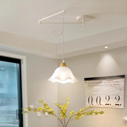 Lustres à bascule de Table à manger modernes LED peuvent être déplacés lampes à long poteau nordique Simple télescopique pliant lustre à bras Long - vue 4 sur 22