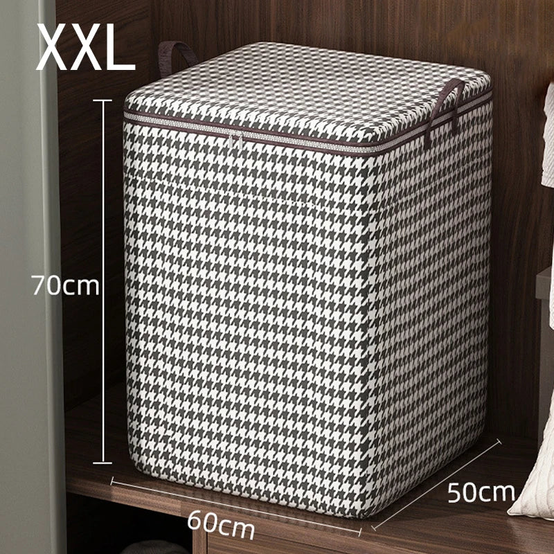 sac de rangement pliant grande capacité pour vêtements avec poignée - vue 8 sur 10