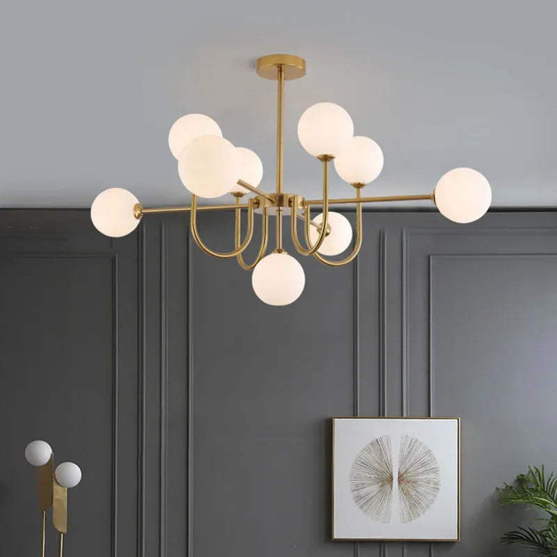2024 New Pattern Creative U-shaped Magic Bean LED Pendent  Lamp For Living Room Bedroom Lobby Exhibition Hall - vue 4 sur 8