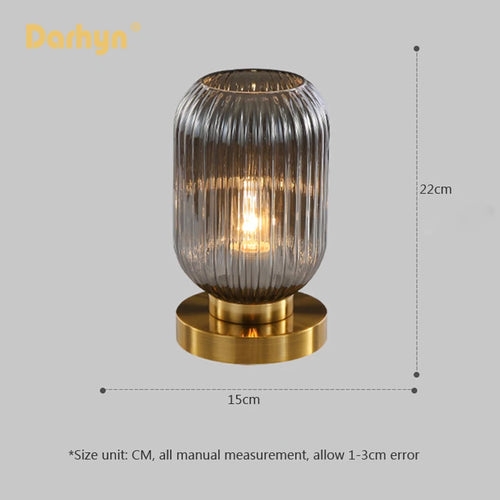 Lampe de Table en verre rétro - vue 7 sur 14
