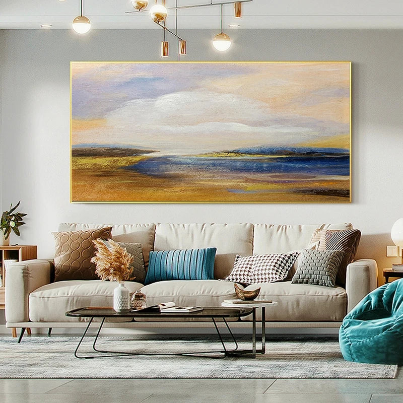 décoration murale abstraite personnalisable peinture sur toile artisanale - vue 4 sur 9