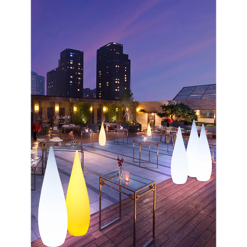 lampadaire de jardin solaire étanche en forme de goutte d'eau