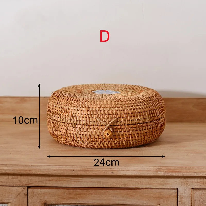 panier de rangement en rotin pour aliments et thé - vue 14 sur 16