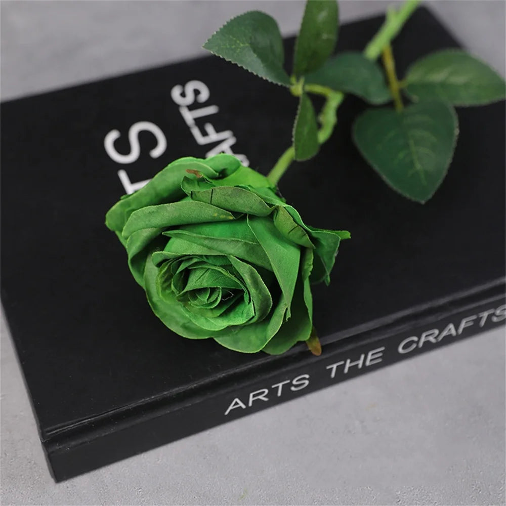 fleurs de roses artificielles en soie pour décorations romantiques - vue 12 sur 13