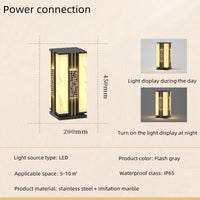 lampe extérieure solaire décorative imitation marbre pour jardin