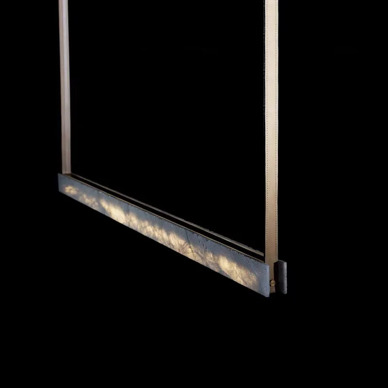 lustre led moderne minimaliste imitation marbre haut de gamme - vue 5 sur 14
