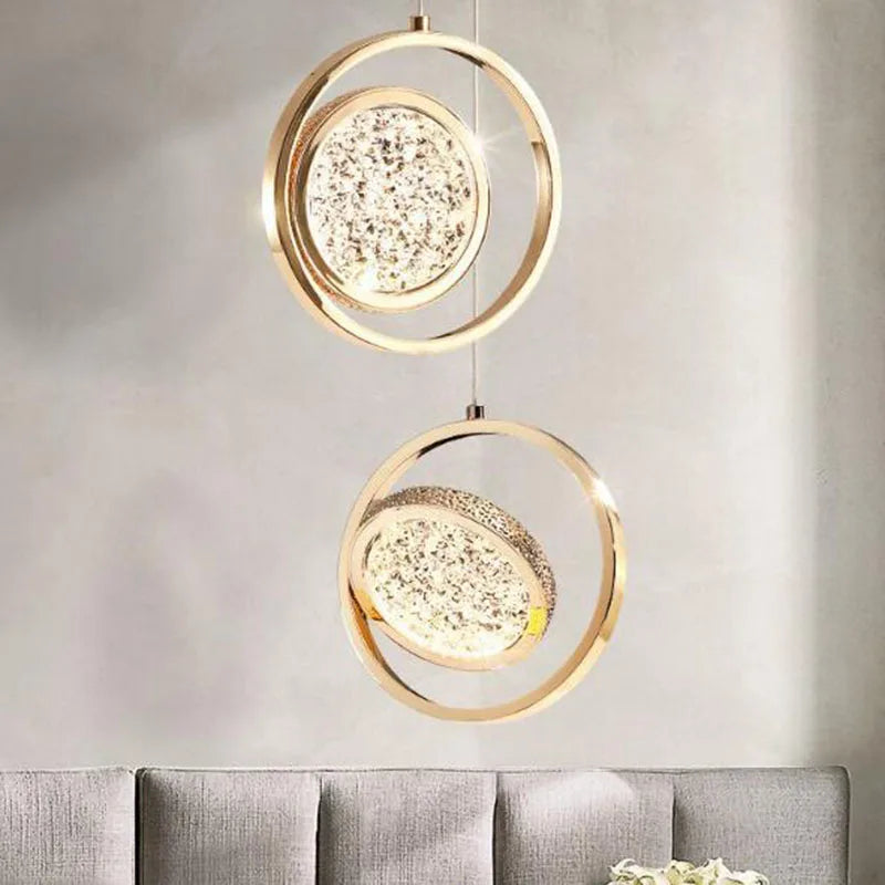 Suspension De Luxe En Cristal à LED design - vue 3 sur 13