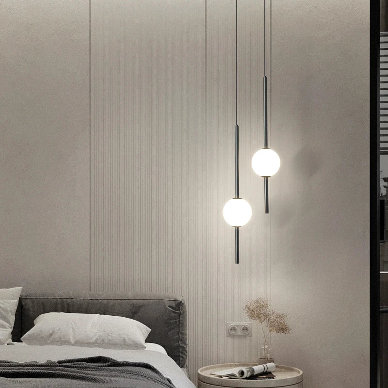 suspension LED en laiton design moderne avec cordon réglable - vue 4 sur 17