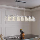 Minimalist floral glass chandelier for modern interiors