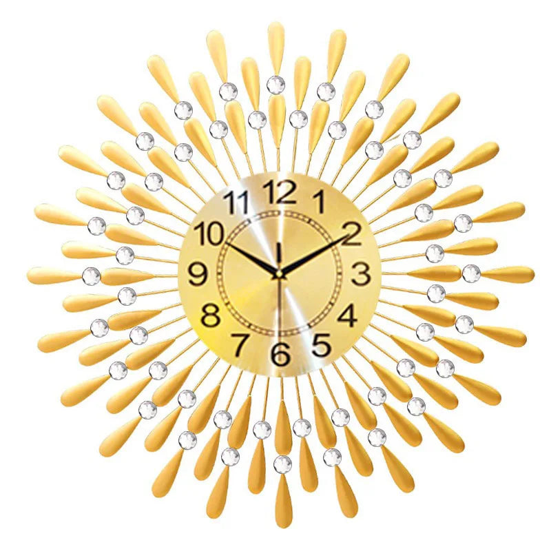 Crystal Sun Modern Style Silent Wall Clock 38X38/60X60/70X70cm, New Product Living Room Office Home Wall Decoration - vue 9 sur 14