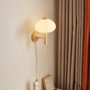 Bauhaus applique moderne champignon verre applique murale pour chambre salon Loft chambre décor blanc avec prise interrupteur applique murale