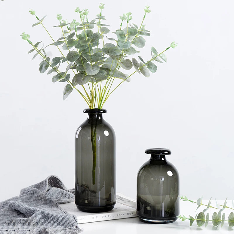 vase en verre nordique pour fleurs décoration intérieure moderne - vue 5 sur 8