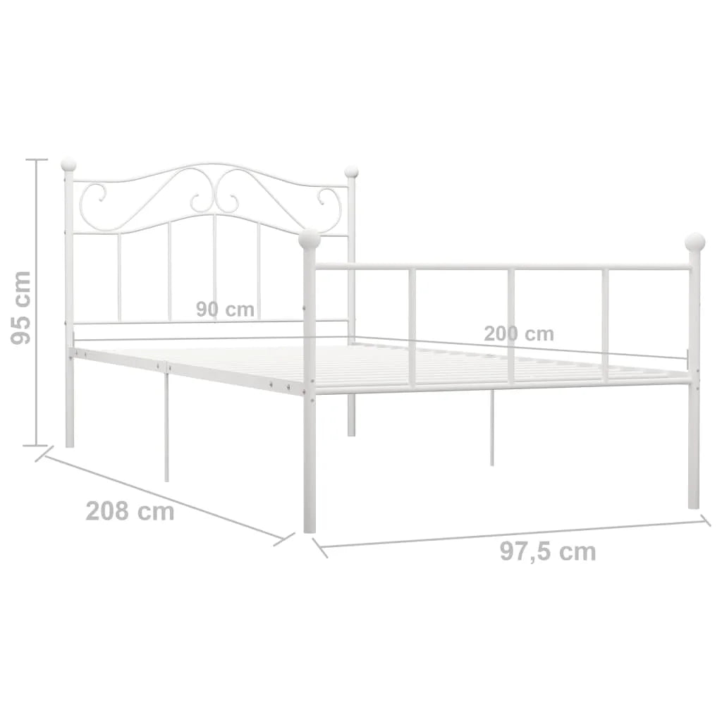 Iron Bed Frame Modern Style Double Single Bed with Headboard, Simple feel food food Iron Frame Bed Bed Bed Furniture - vue 6 sur 12