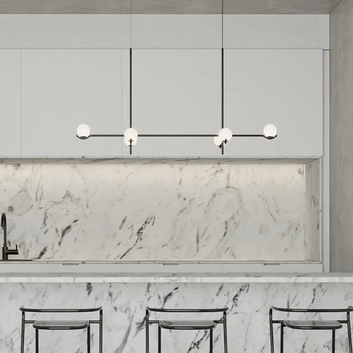 Lustre design plafond led or noir