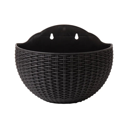 European Wall Mounted Hydroponic Plant Pot, Semi-Circular, Hanging Flower Basket, Balcony, Lazy Wall Mounted, No Drilling, Decor - vue 15 sur 16
