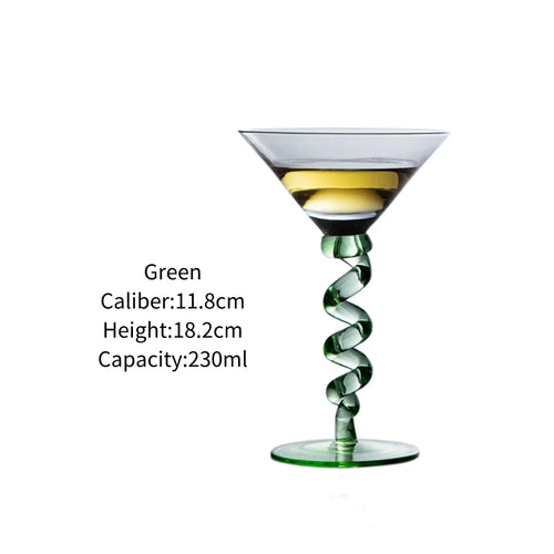 Verre a cocktail martini incurve design elegant