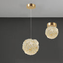 plafonnier moderne en cristal et métal pour