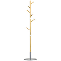 HOMCOM bamboo stand rack with 8 hooks Ø 37.8x175.6 cm Natural