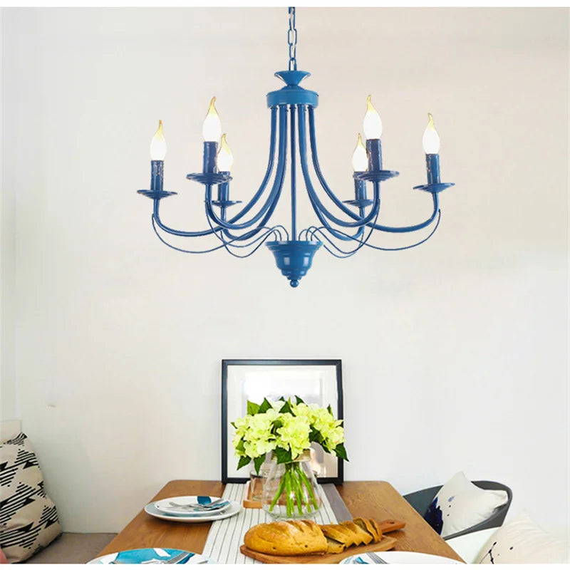 lustre en fer forgé noir et blanc design intérieur moderne - vue 6 sur 23