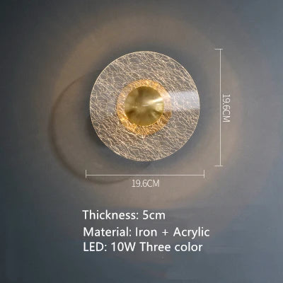 applique murale led en forme de fleur décorative en métal doré - vue 9 sur 9