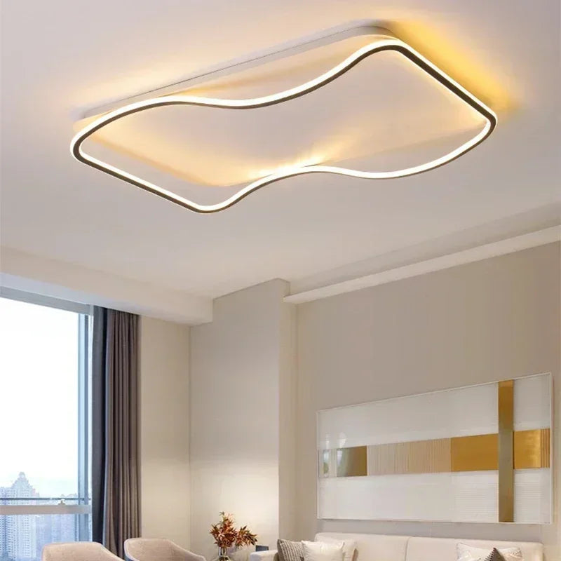 plafonnier moderne à leds pour éclairage intérieur décoratif - vue 3 sur 19