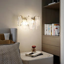 lustre moderne en verre givré doré design suspendu décoratif