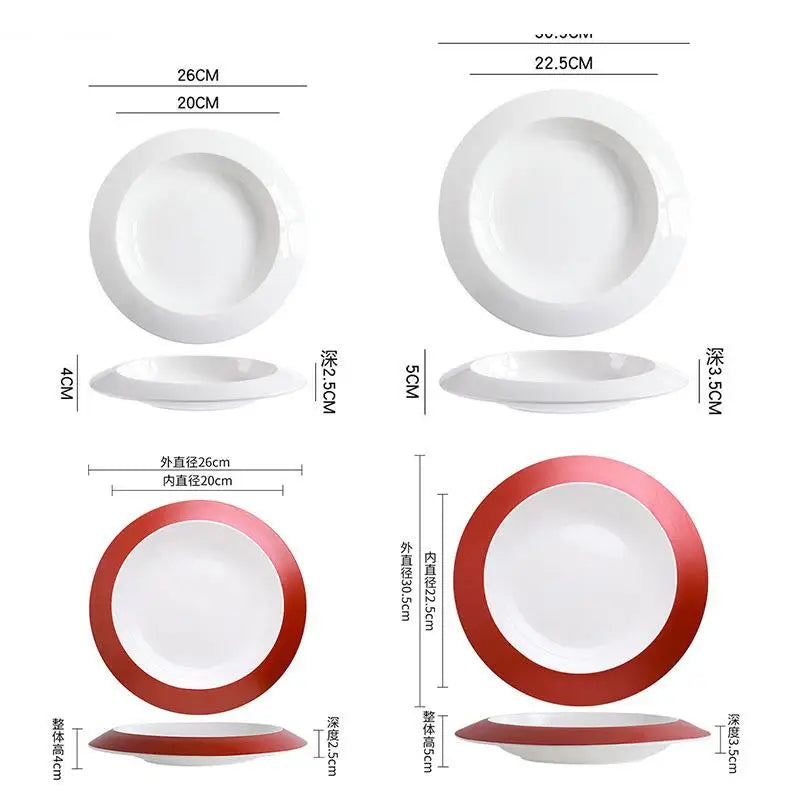 Assiette creuse céramique design minimaliste pour soupe dessert - vue 6 sur 7