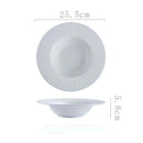 Assiette creuse ceramique style chapeau paille japonais rayures