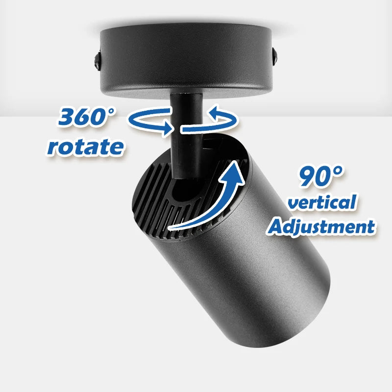 spot de plafond moderne et flexible pour éclairage sur rail - vue 6 sur 11