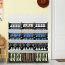 7-Tier Portable 42 Pair Shoe Rack Organizer 21 Grids Tower Shelf Storage Cabinet Stand Expandable for Heels, Boots, Slippers, Bl
