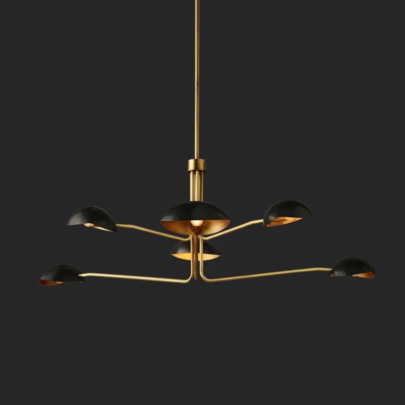 Lustre Moderne style néoclassique couleur cuivre - vue 4 sur 16