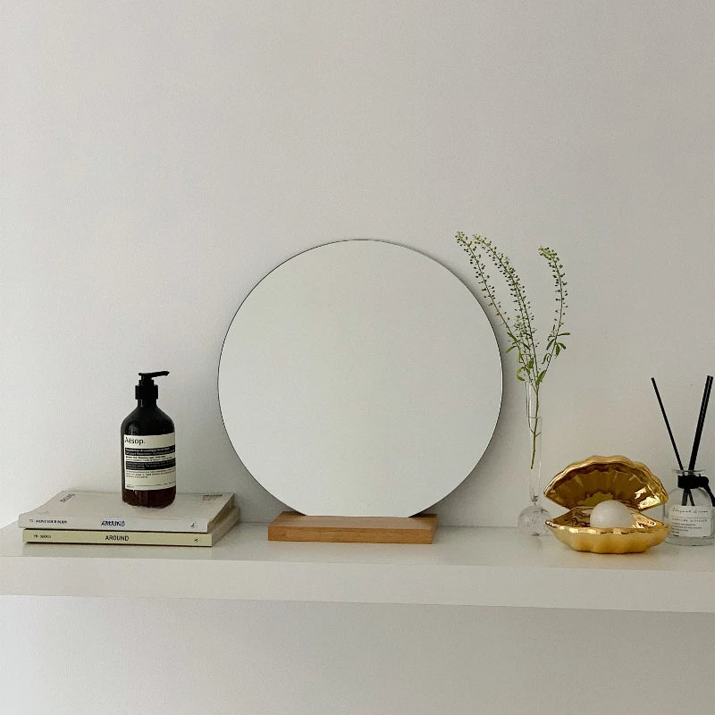 miroirs décoratifs ronds pour bureau de maquillage style nordique - vue 4 sur 7
