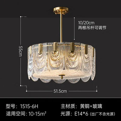 lustre en verre cristal design rétro pour décoration intérieure élégante - vue 7 sur 10