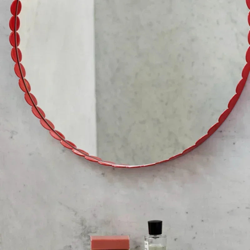 miroirs décoratifs rétro nordiques ronds personnalisés pour décoration intérieure - vue 7 sur 8