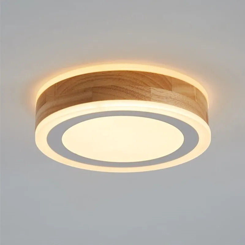 plafonnier led en bois moderne pour intérieur minimaliste - vue 4 sur 8