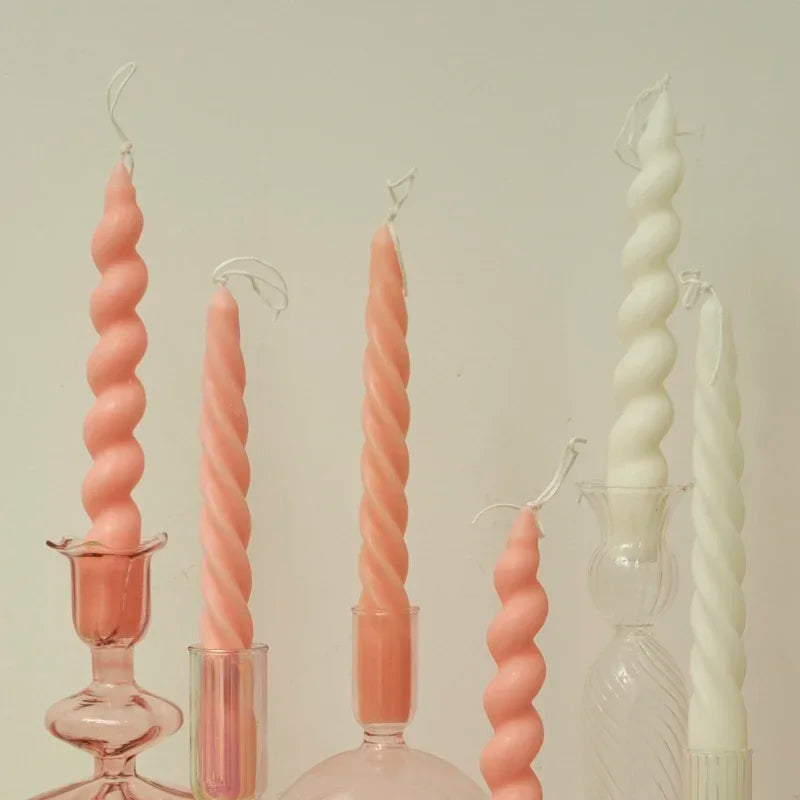 lot de 2 bougies spirales parfumées pour décoration intérieure et mariage - vue 3 sur 25