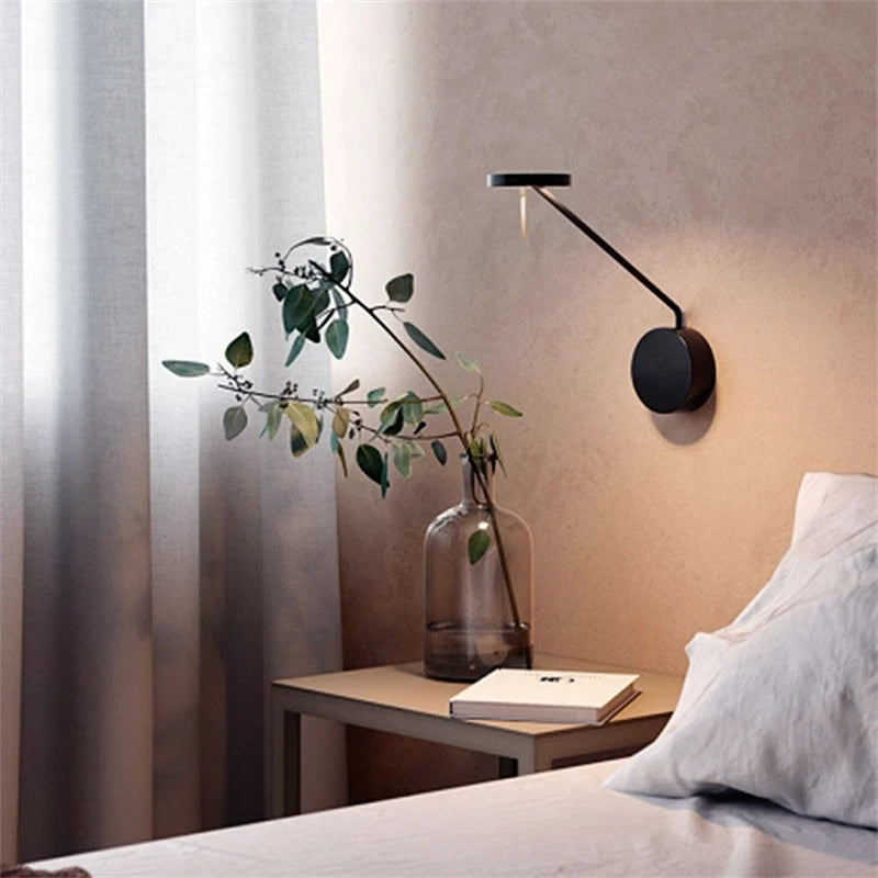 applique murale led à bras oscillant style industriel