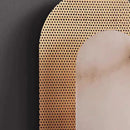 applique murale en marbre naturel ellipse art déco 3000k