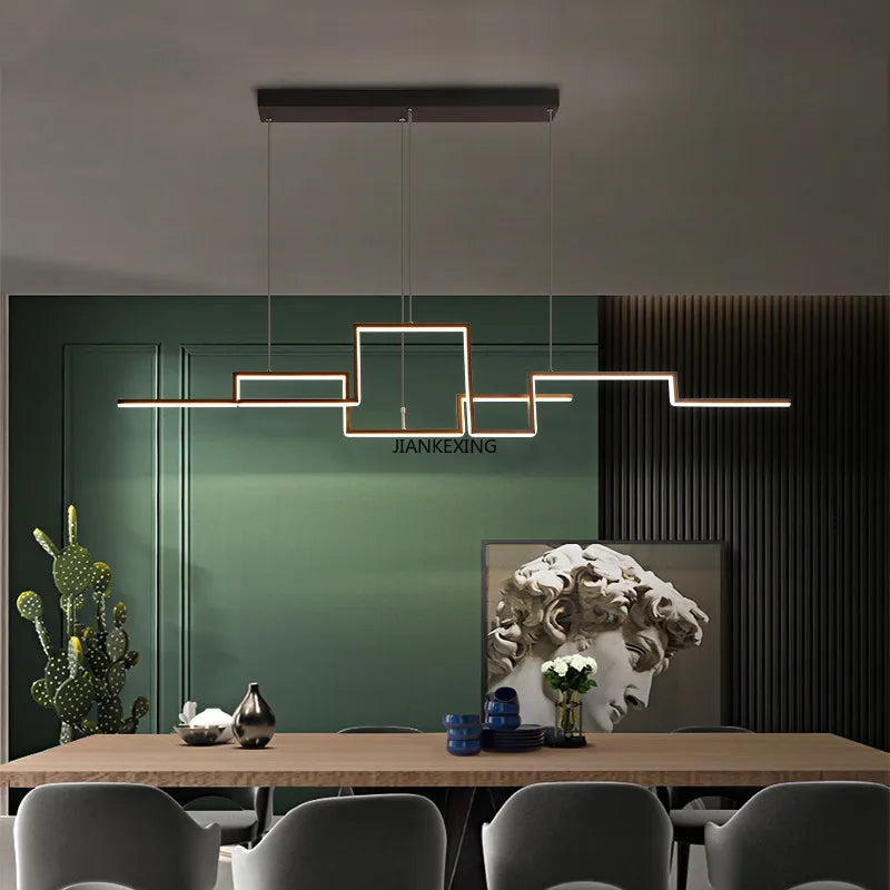 lustre led design réglable suspension pour intérieur maison