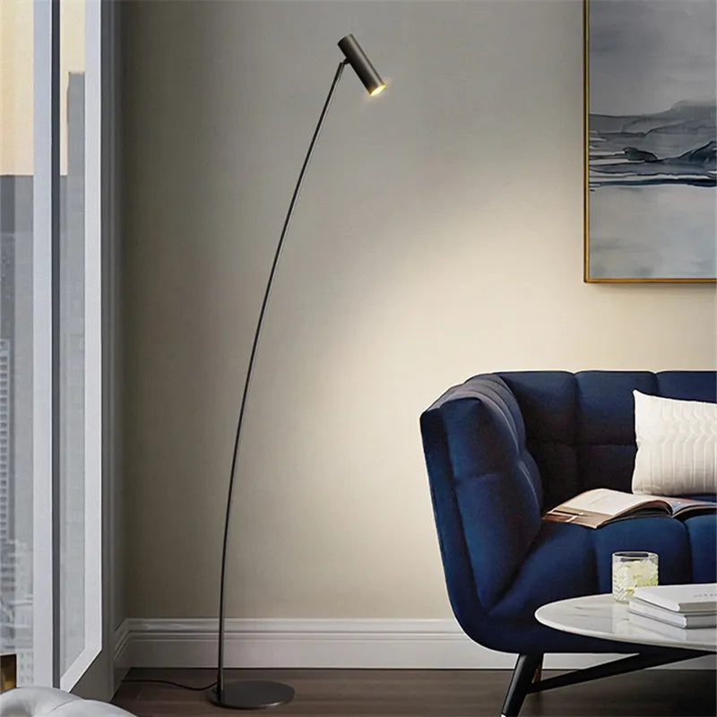 Nordic minimalist adjustable LED floor lamp for indoor use - vue 4 sur 14