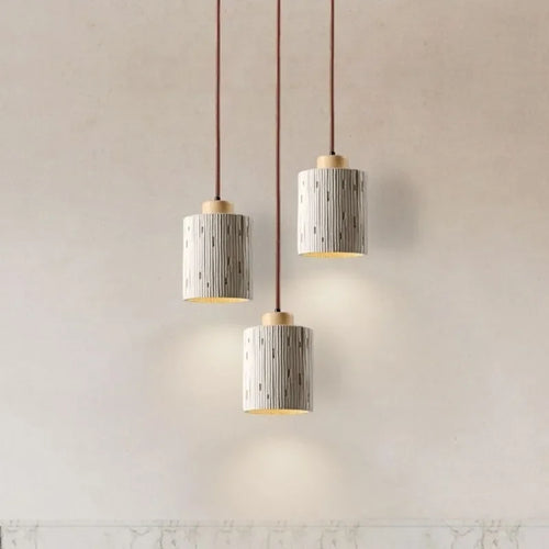 lustre moderne en bois et marbre pour intérieur élégant - vue 4 sur 14