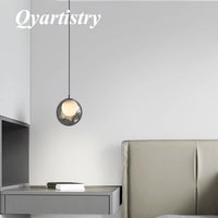 Nordic glass LED lampshade minimalist design lighting