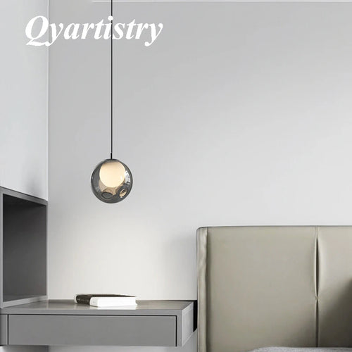 Nordic glass LED lampshade minimalist design lighting