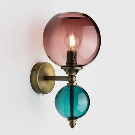 Modern coloured glass wall light for indoor decoration - vue 10 sur 11