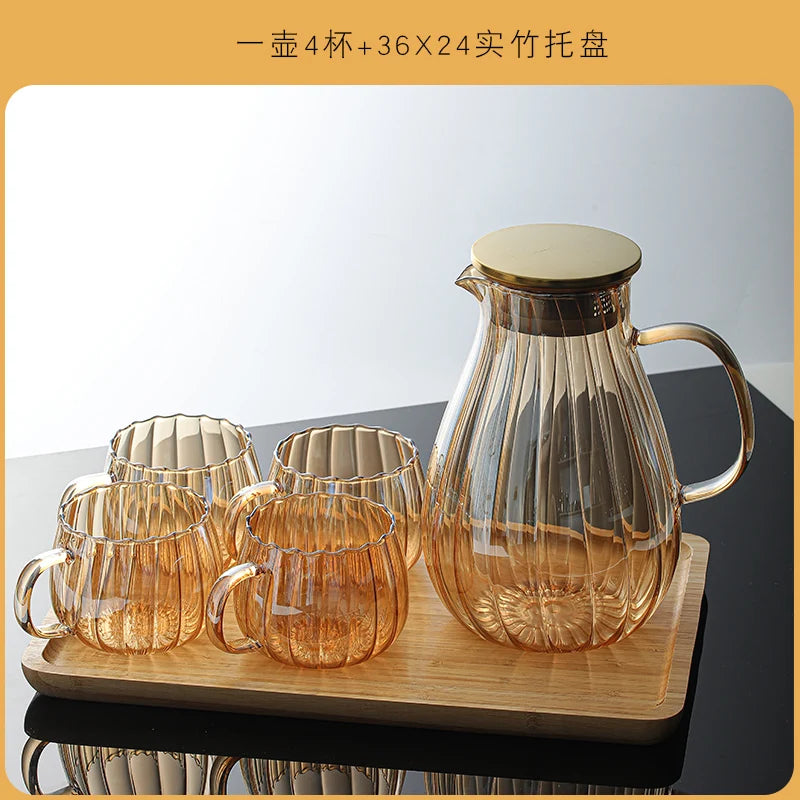 Pichet theiere verre borosilicate resistant chaleur moderne