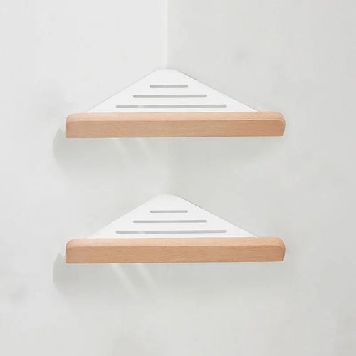 Wall Mount Floating Shelves, Wood and Aluminium, Storage Rack, Home Decor, Living Room, Bedroom, Bathroom, Kitch - vue 11 sur 12