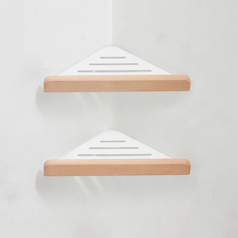 Wall Mount Floating Shelves, Wood and Aluminium, Storage Rack, Home Decor, Living Room, Bedroom, Bathroom, Kitch - vue 10 sur 12
